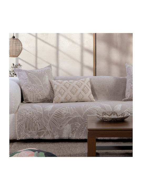 Nef-Nef Homeware Grow Ριχτάρι Πολυθρόνας Ζακάρ 170x180εκ. Beige