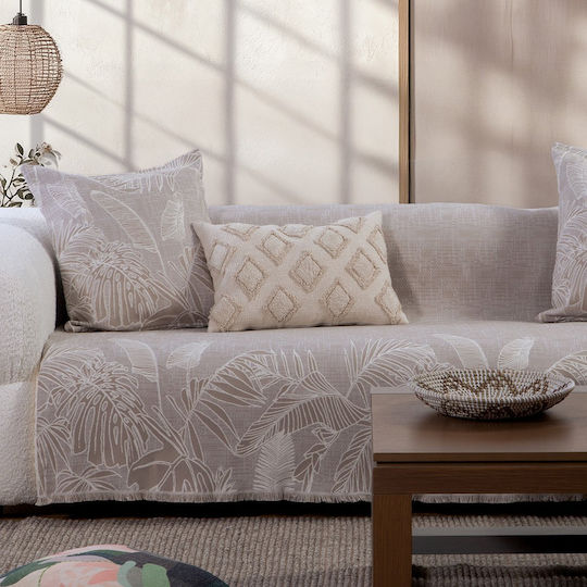 Nef-Nef Homeware Grow Ριχτάρι Πολυθρόνας Ζακάρ 170x180εκ. Beige