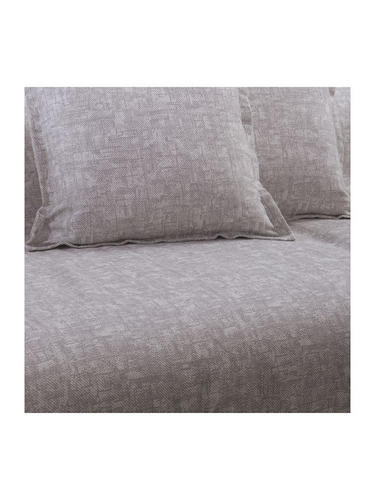 Nef-Nef Homeware Garcia Ριχτάρι Πολυθρόνας Ζακάρ 170x180εκ. Grey