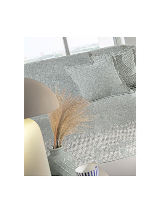 Guy Laroche Perth Zweisitzer-Sofa Überwurf Chenille 180x250cm Mint