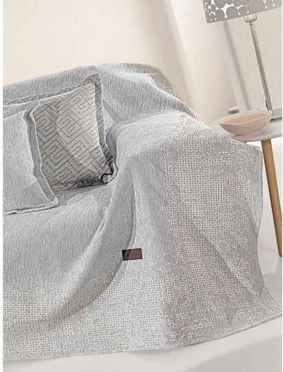 Guy Laroche Perth Ριχτάρι Διθέσιου Καναπέ Chenille 180x250εκ. Grey