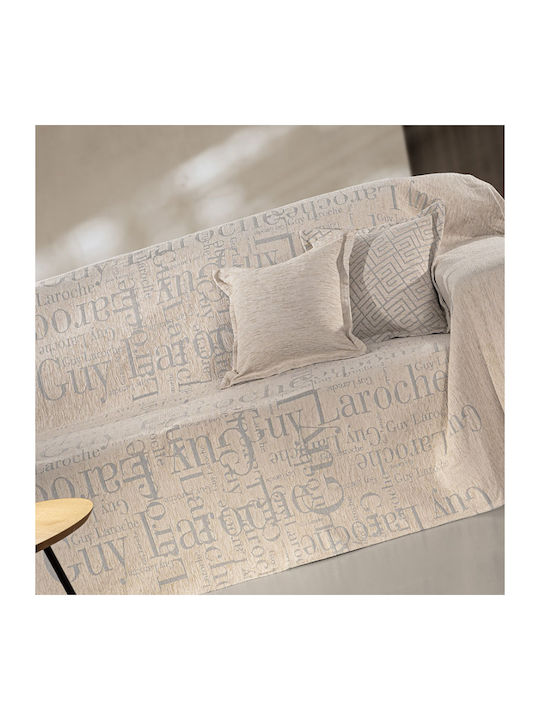 Guy Laroche Melbourne Ριχτάρι Πολυθρόνας Chenille 180x150εκ. Silver 1133030125000