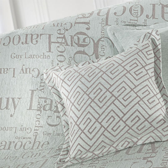 Guy Laroche Stamp Ριχτάρι Τριθέσιου Καναπέ Chenille 180x300εκ. Silver