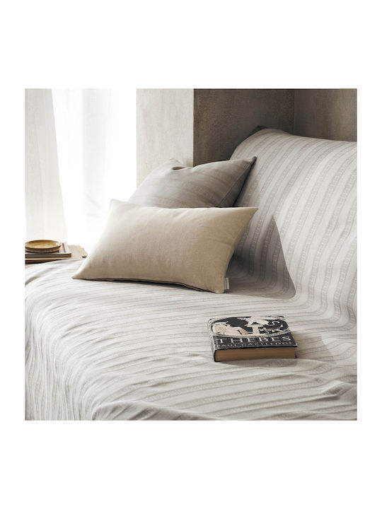 Gofis Home Laurel Ριχτάρι Διθέσιου Καναπέ Ζακάρ 180x250εκ. Rock Grey 731/14 2007731214001