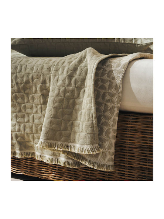 Gofis Home Eliena Ριχτάρι Πολυθρόνας Ζακάρ 180x180εκ. Smoke Green 402/07