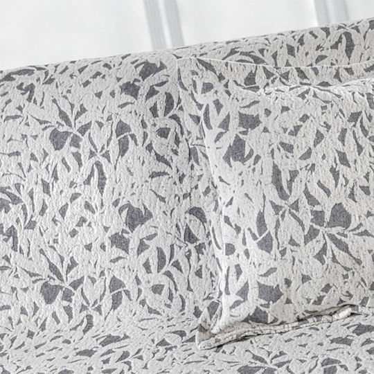 Guy Laroche Blossom Sesselüberwurf Chenille 180x145cm Rauch
