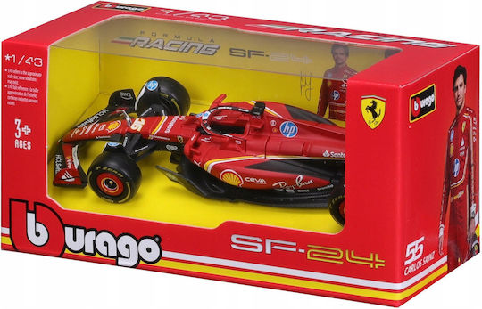 Bburago Ferrari Ferrari F1 Team Sf24 Modeling Figure Car Red in Scale 1:43 14x7x7cm.