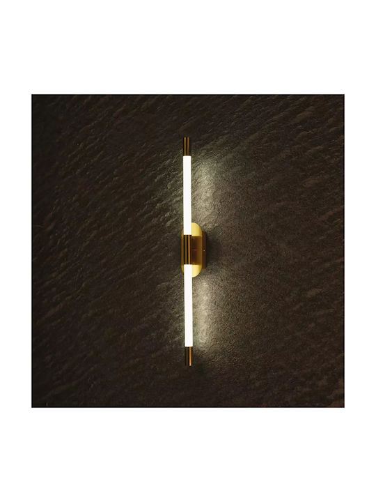 Modern Lamp Wall with Integrated LED and Natural White Light Gold
