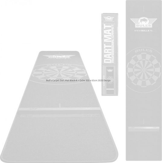 Bull's Carpet Dart Mat Black-r + Oche 300 X 65cm 2020 Design