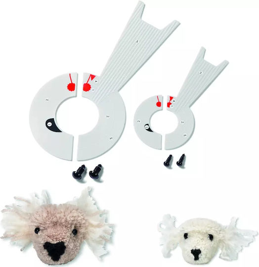 Emma Schaf Pompon-Herstellungswerkzeug - Paket enthält 1 große Schablone, 1 kleine, Augen oder Nasen, 2 Prym Love 624204 Tiere - Machen Sie Ihr Lieblingstier (Pompon-Hersteller Gerät Code 624190 erforderlich, separat erhältlich)