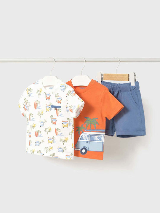 Kids' Set with Shorts Summer 3pcs Coral Surf