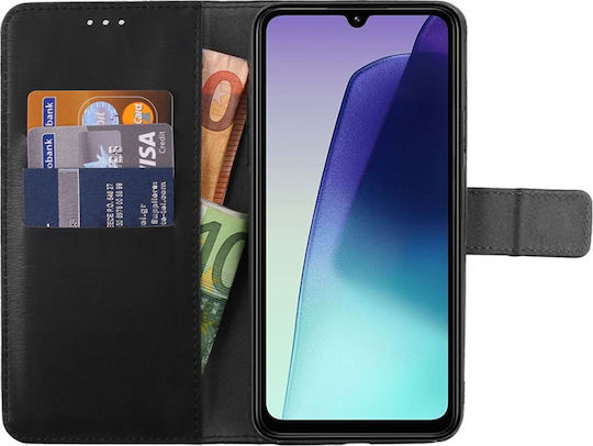 Volte-Tel Buchen Sie Synthetisches Leder Schwarz (Redmi 14C / Poco C75)