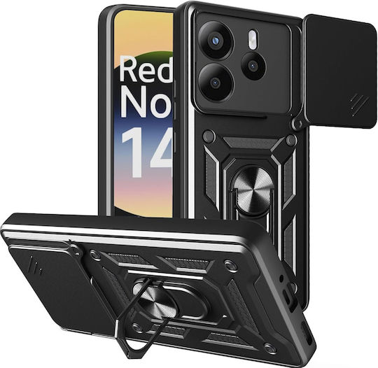 Bodycell Slide Cover Back Cover Metallic Black (Xiaomi Note 14 4G)