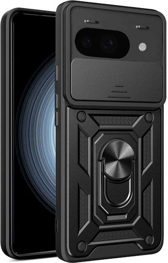 Techsuit Camshield Umschlag Rückseite Silikon / Kunststoff Schwarz (Google Pixel 9a)