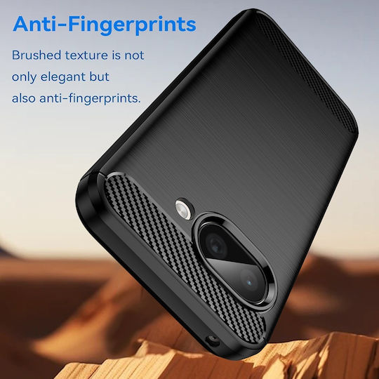 Techsuit Carbon Back Cover Silicone Black (Google Pixel 9a - Techsuit)