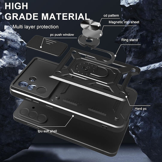 Techsuit Shield Back Cover Plastic / Silicon Negru (Nothing Phone (3a))