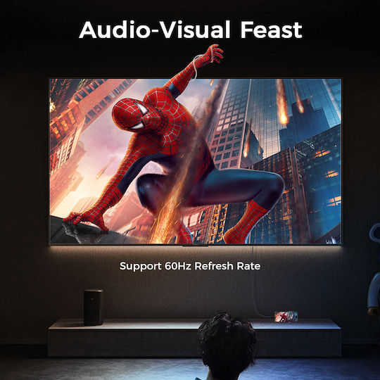 Luvlu Cablu Usb C La Hdmi Uhd 4k@60hz Viteză 18gbps 3d Hdr Hdcp Dublu Împletit Compatibil Thunderbolt 3/4 Iphone 16 Pro Max Macbook Pro Air Dell Xps Ipad Pro Lenovo Lungime 3m