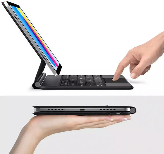 Tech-Protect Smartcase Flip Cover with Keyboard Blacη (iPad 10.9” 10/2022, iPad 11” 11/2025)