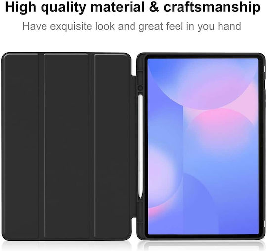 Techsuit Flip Cover Black (Samsung Galaxy Tab S10 FE Plus)