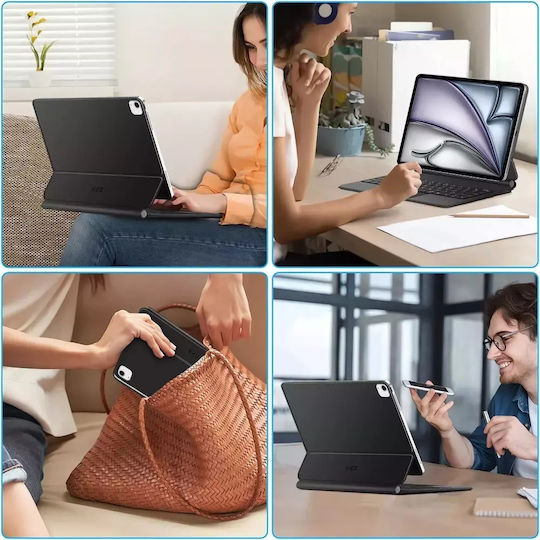 Tech-Protect Smartcase Klappdeckel mit Tastatur Schware (iPad Pro 12,9" 4/5/6, iPad Air 13" 1/2)