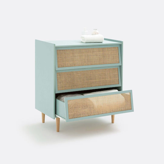 Comoda pentru Dormitor Lemnoasă Taga cu 3 sertare 80x42x90buc