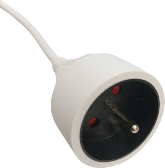 Elcan Extension Cable Cord 3 x 1mm²/3m White