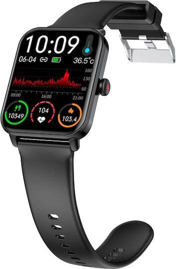 Bea-fon 102 44mm Smartwatch mit Pulsmesser (Schwarz)