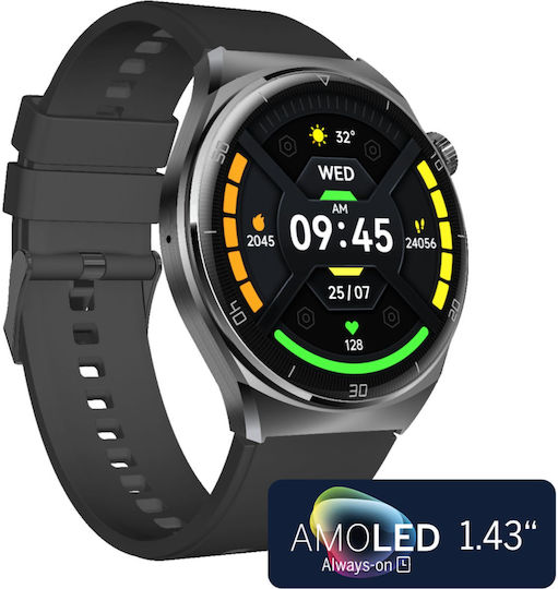 Bea-fon 401 47mm Smartwatch with Heart Rate Monitor (Black)
