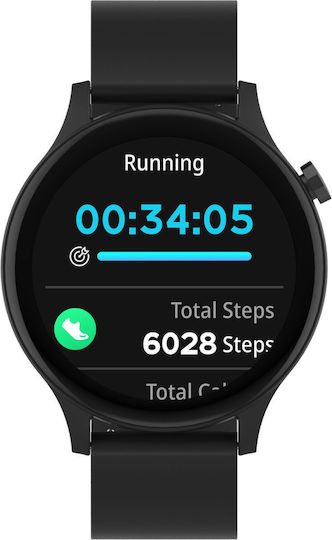 Denver SWC-338 Smartwatch με Παλμογράφο (Μαύρο)