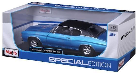 1971 Chevrolet Chevelle SS454 Sport Coupe Collectible Car Maisto Scale 1/18 Blue