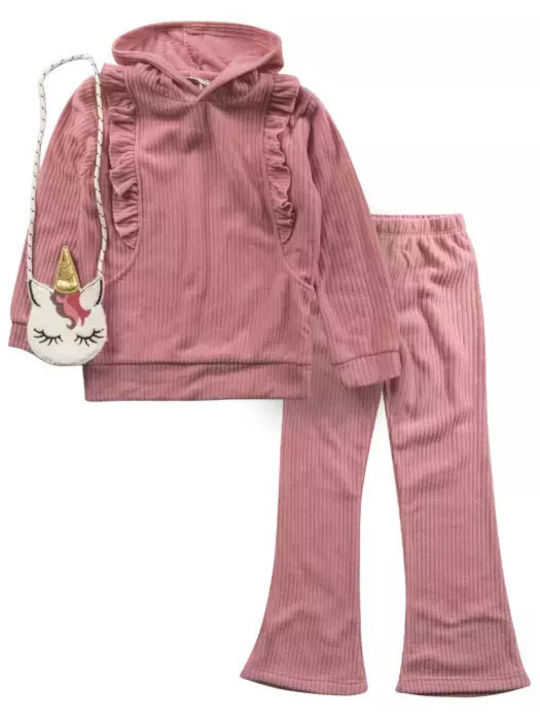 Kinder-Set mit Hose Winter 2Stück Rosa