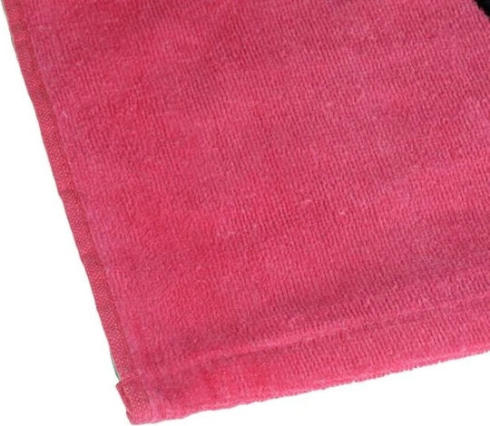 Prosop de plajă cu text „hello Summer”, model pepene verde, bumbac, 150x75cm, fucsia