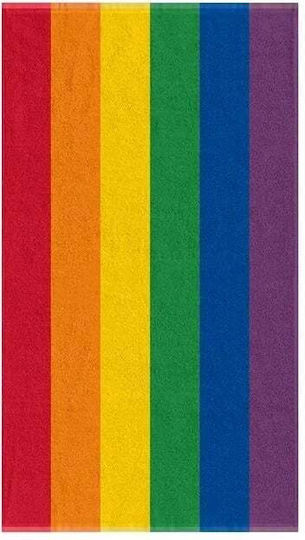 Prosop de plajă 180x100cm cu dungi multicolore