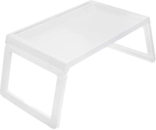 Folding Beach Camping Table Plastic 54x35x27cm White