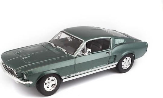 Metal Miniature Vehicle Maisto 1967 Ford Mustang Gta Fastback Green for Children Aged 6 and Up
