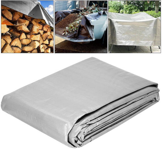 Waterproof Laminated Polyethylene Tarp 270g/m2 4x5m Gray