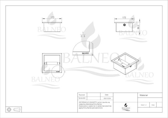 Balneo Θήκη за тоалетна хартия Черен
