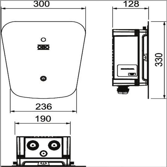 OBO Bettermann Wall Mounted Three-Phase 22kW Charging Station with Built-in Cable Type 2 (6570022)