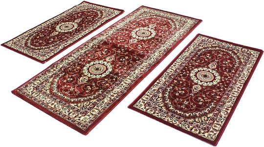 Balsan 9209 Schlafzimmer-Teppichsets Rot P620689 3Stücke