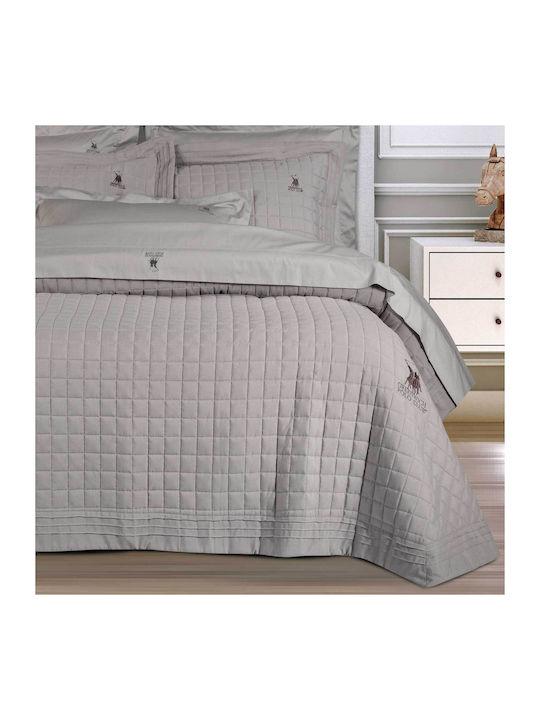 Greenwich Polo Club 2356 Coverlet Queen Size Microfiber Taupe 240x250cm
