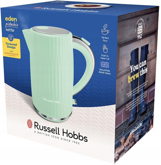 Russell Hobbs Eden Βραστήρας 1.7lt 2400W Πράσινος