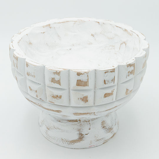 Decorative Bowl White 24x17.5x17.5cm