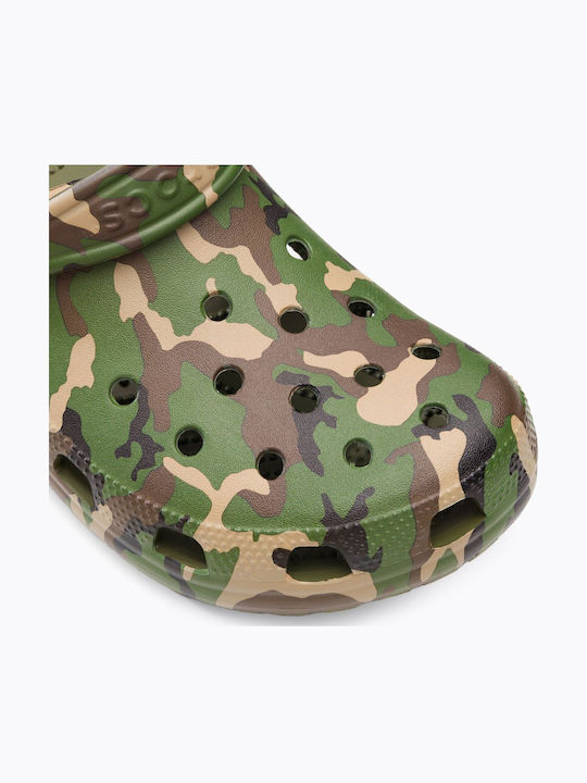 Crocs Classic Printed Camo Anatomic Clogs Green