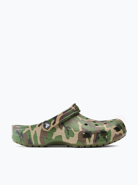 Crocs Classic Printed Camo Anatomic Clogs Green