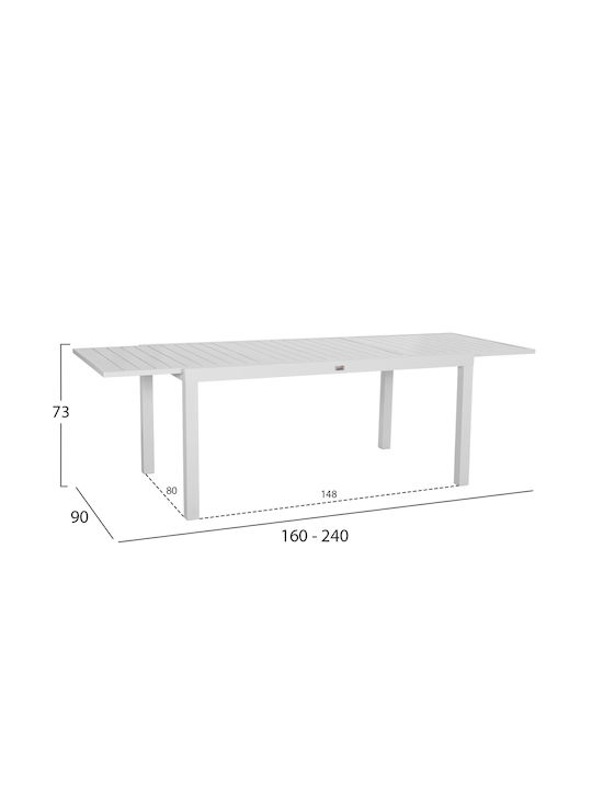 Garden & Outdoor Furniture Sets Dining Room Set Krum 7 Pieces White with Pillows