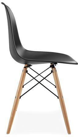 Fiore Kd Dining Room Polypropylene Chair Black 46x53.5x81.5cm