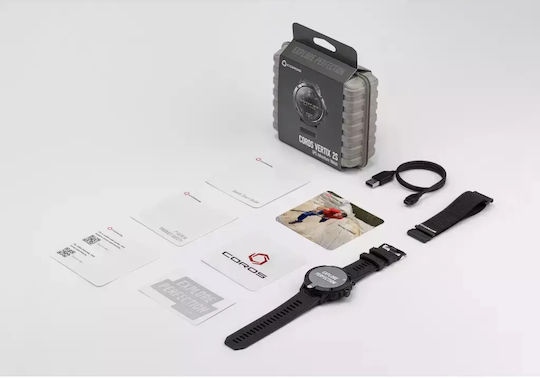 Coros Vertix 2s GPS Adventure Titan 50mm Smartwatch Waterproof cu Monitor De Ritm Cardiac (Space - M/L)