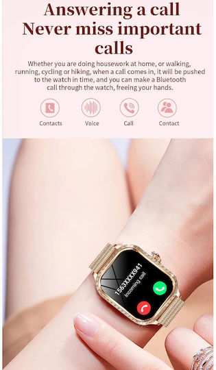 Microwear MK88 Smartwatch με Παλμογράφο (Silver Steel)