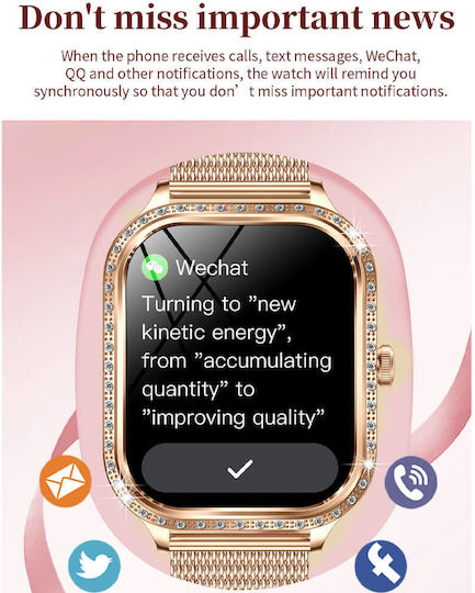 Microwear MK88 Smartwatch με Παλμογράφο (Silver Steel)
