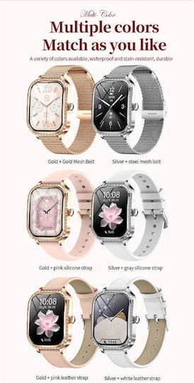 Microwear MK88 Smartwatch με Παλμογράφο (Silver Steel)